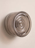 Applique murale ONDE fumé, verre moulé